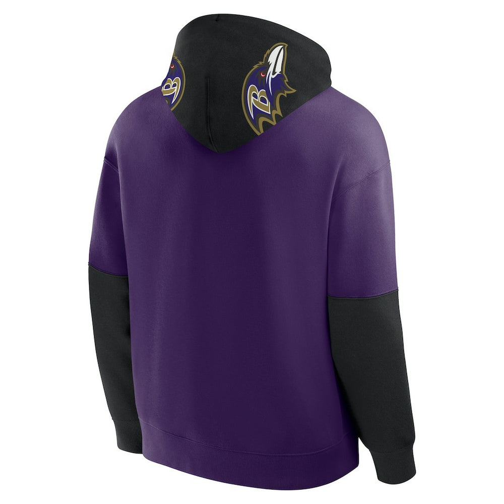 Baltimore Ravens Helmet Pullover Hoodie - Purple Hoodies