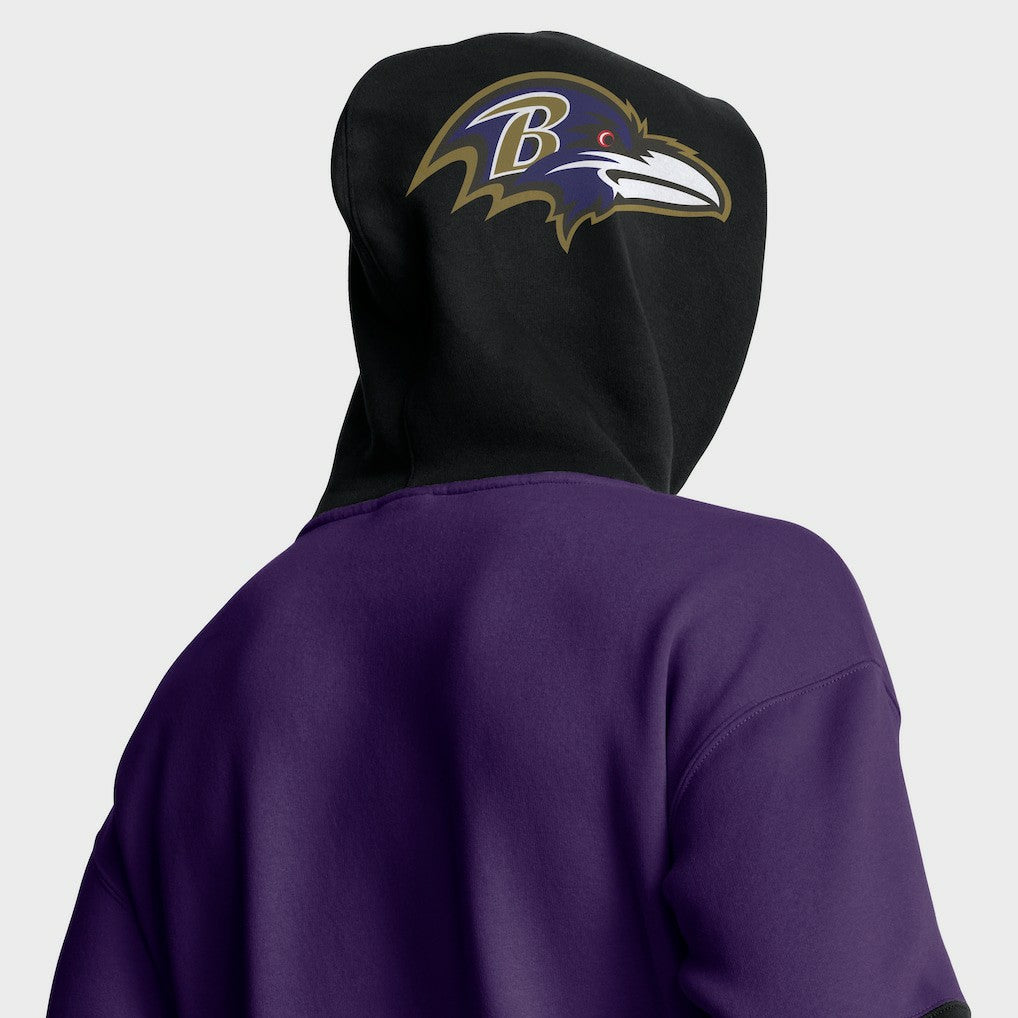 Baltimore Ravens Helmet Pullover Hoodie - Purple Hoodies