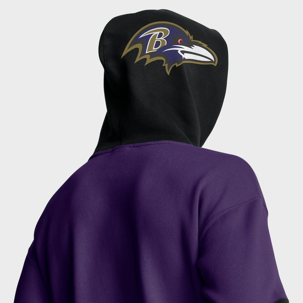 Baltimore Ravens Helmet Pullover Hoodie - Purple Hoodies