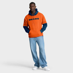 Chicago Bears Helmet Pullover Hoodie - Orange Hoodies
