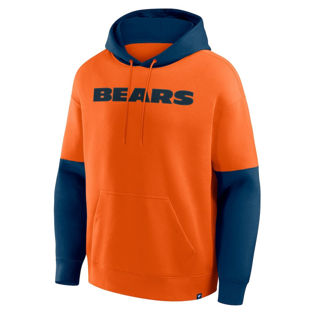 Chicago Bears Helmet Pullover Hoodie - Orange Hoodies