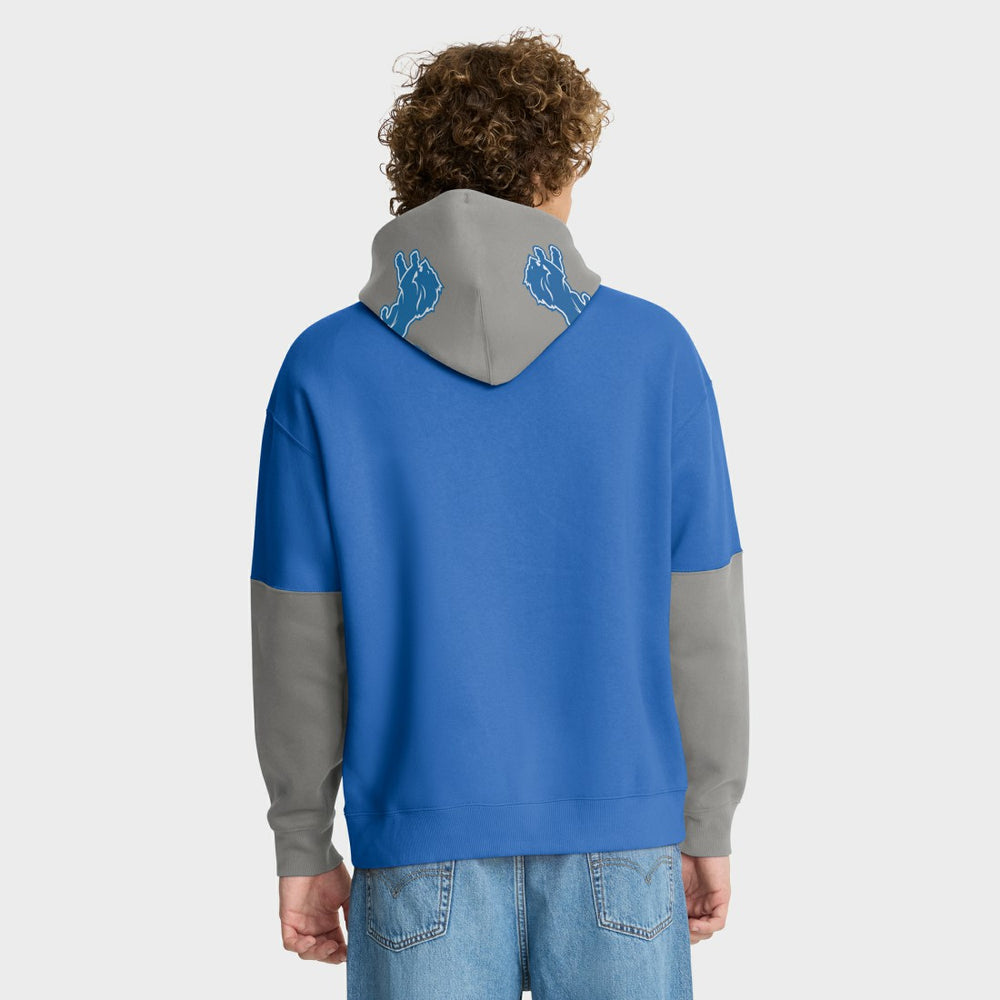 Detroit Lions Helmet Pullover Hoodie - Blue Hoodies