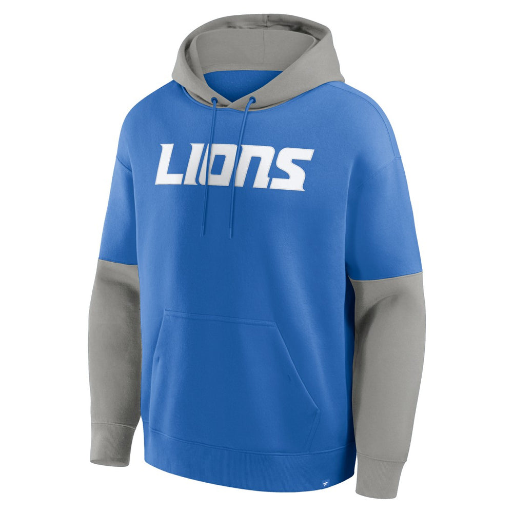 Detroit Lions Helmet Pullover Hoodie - Blue Hoodies