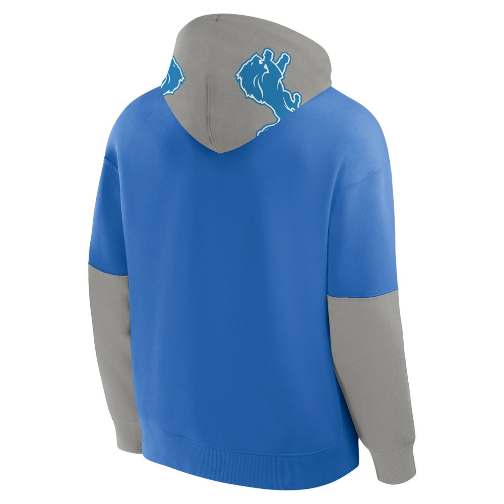 Detroit Lions Helmet Pullover Hoodie - Blue Hoodies