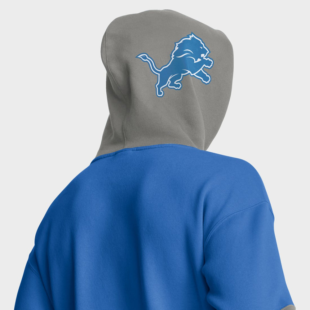 Detroit Lions Helmet Pullover Hoodie - Blue Hoodies