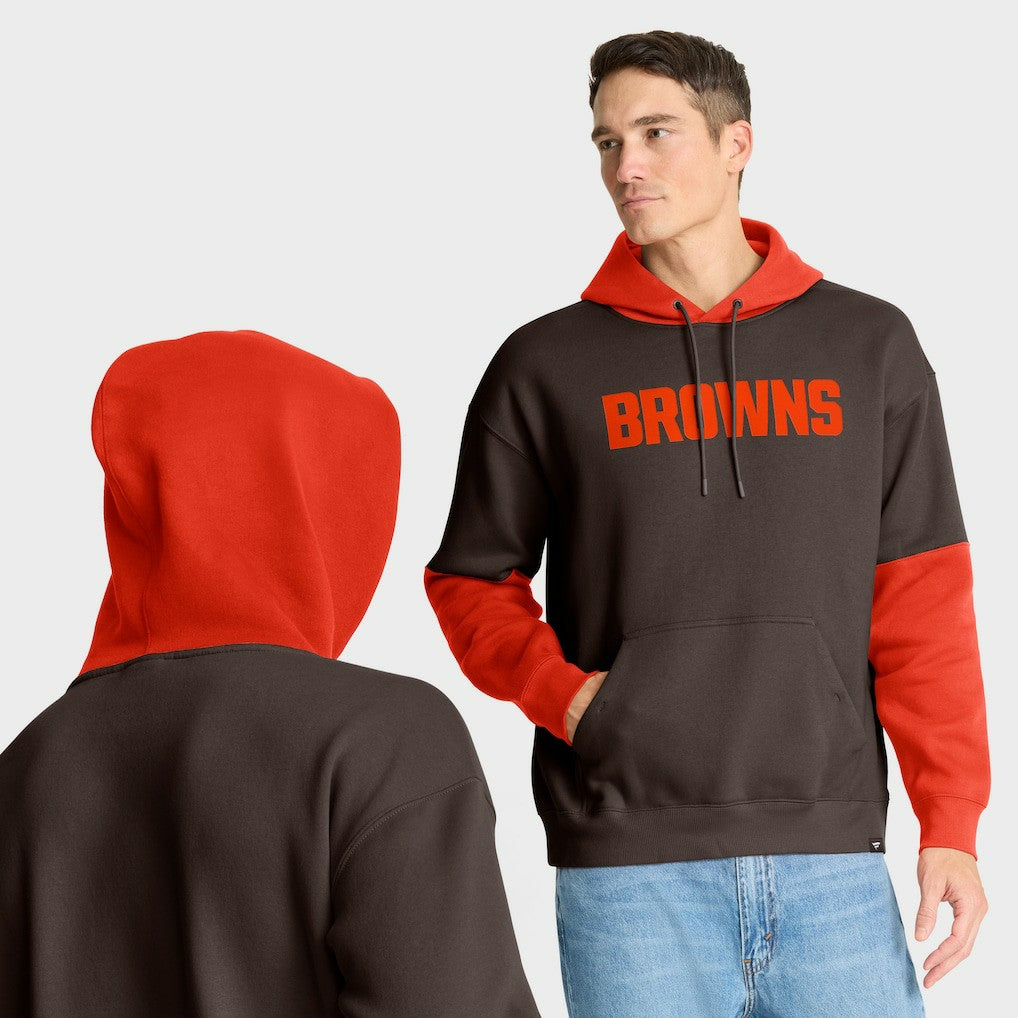 Cleveland Browns Helmet Pullover Hoodie - Brown Hoodies