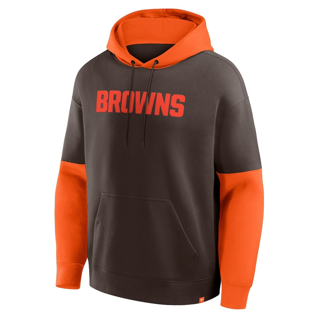 Cleveland Browns Helmet Pullover Hoodie - Brown Hoodies