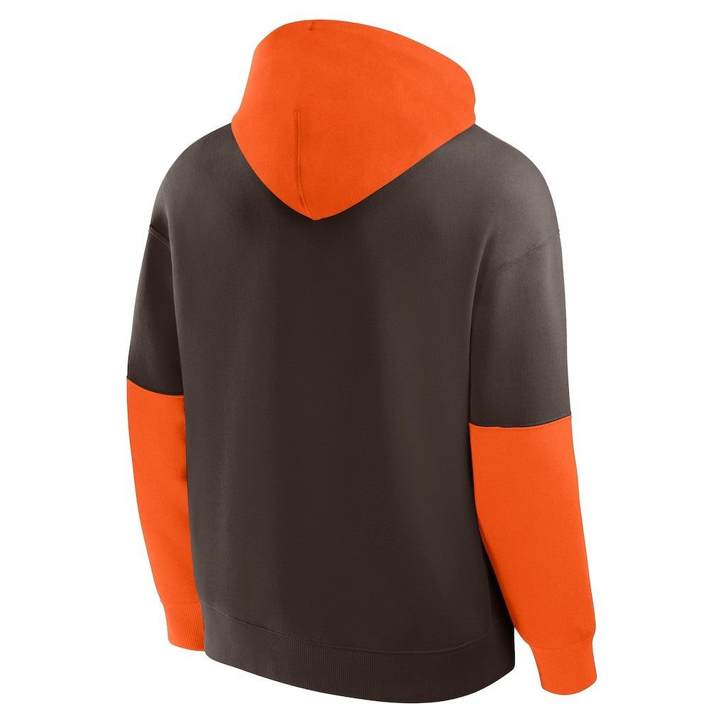 Cleveland Browns Helmet Pullover Hoodie - Brown Hoodies