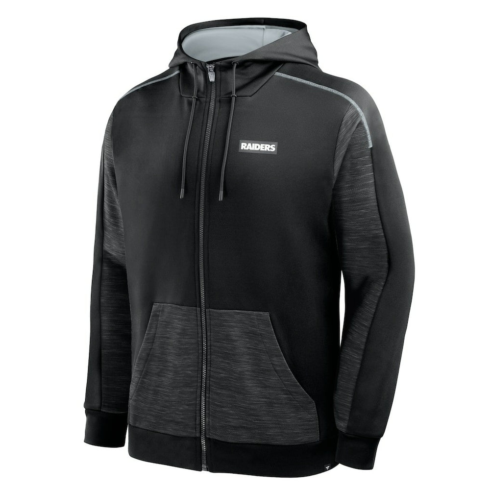 Las Vegas Raiders Checkdown Pass Full-Zip Hoodie - Black Hoodies