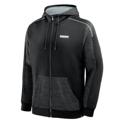 Las Vegas Raiders Checkdown Pass Full-Zip Hoodie - Black Hoodies