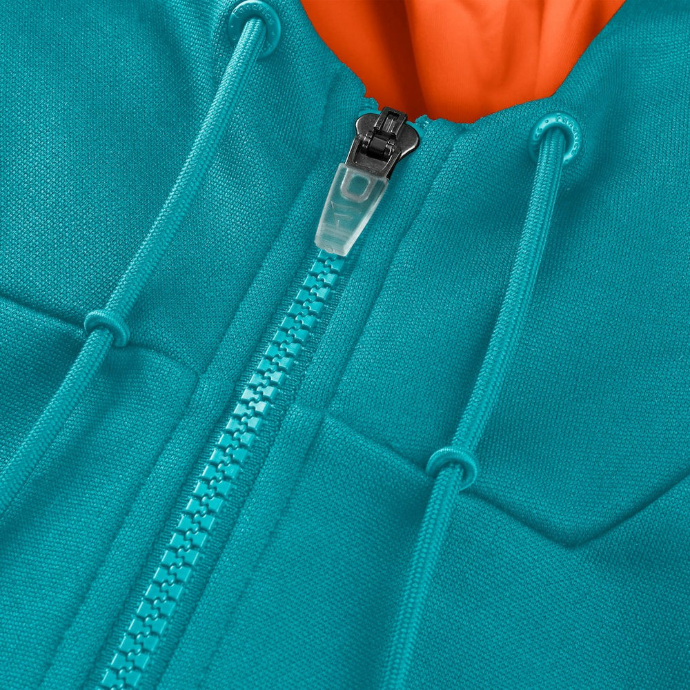 Miami Dolphins Checkdown Pass Full-Zip Hoodie - Aqua Hoodies