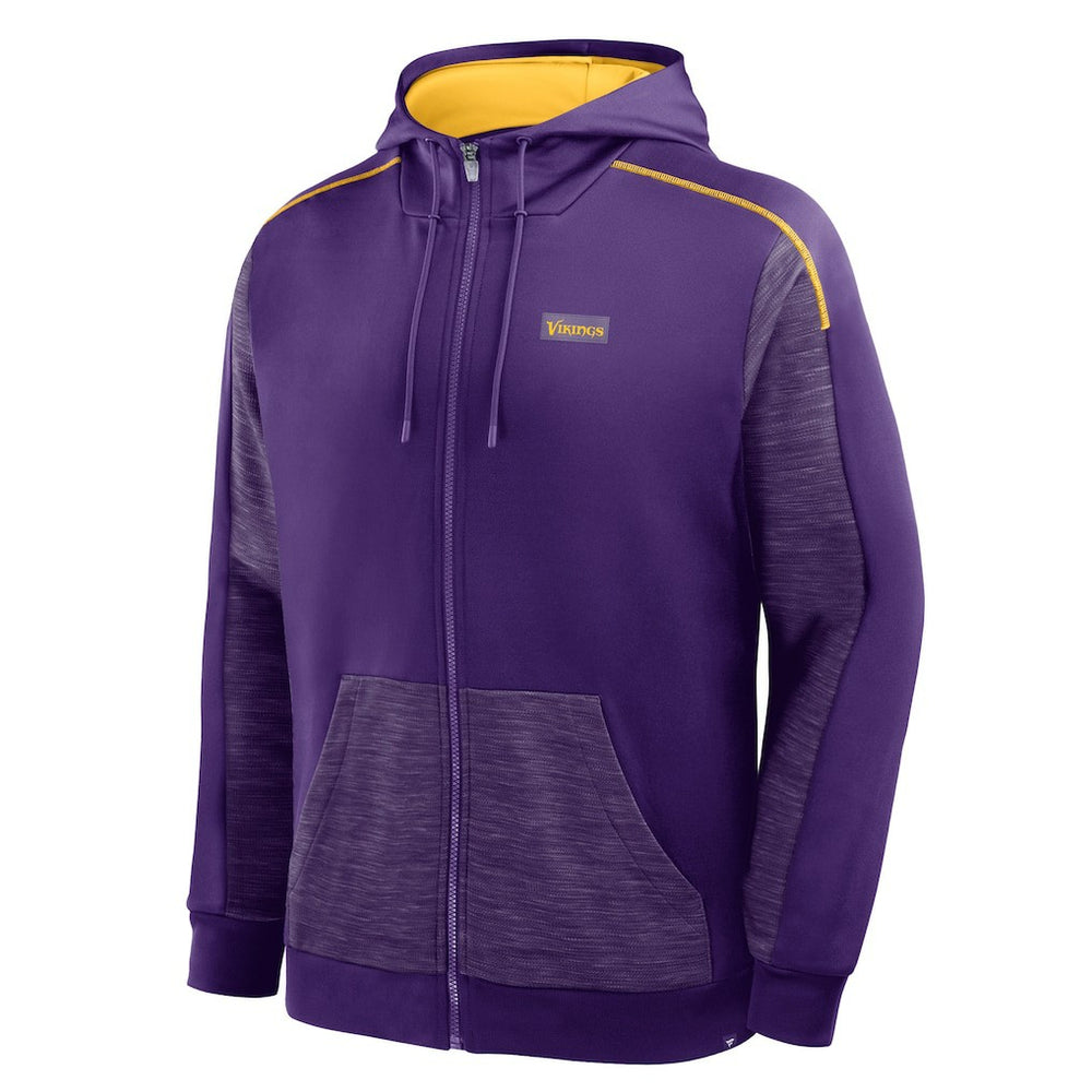 Minnesota Vikings Checkdown Pass Full-Zip Hoodie - Purple Hoodies