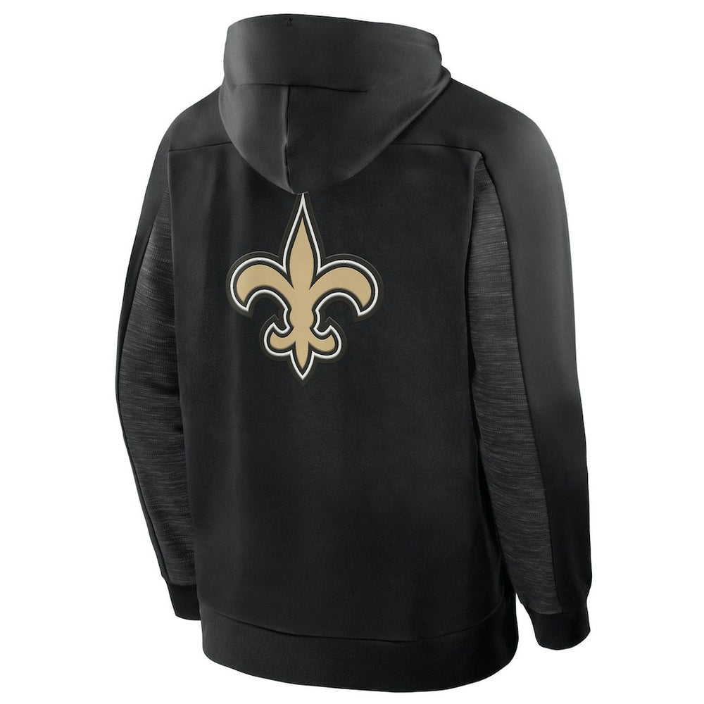 New Orleans Saints Checkdown Pass Full-Zip Hoodie - Black Hoodies