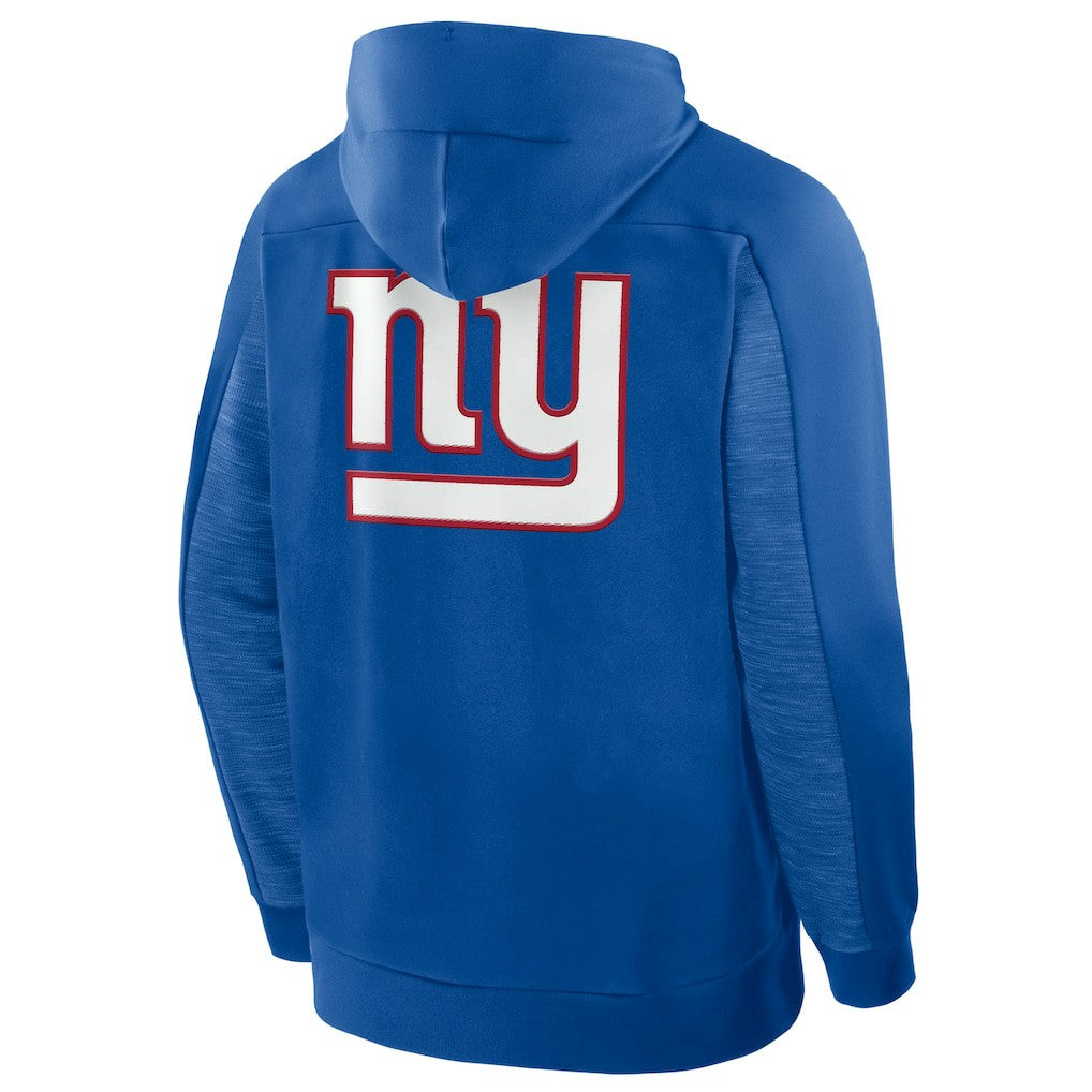 New York Giants Checkdown Pass Full-Zip Hoodie - Royal Hoodies
