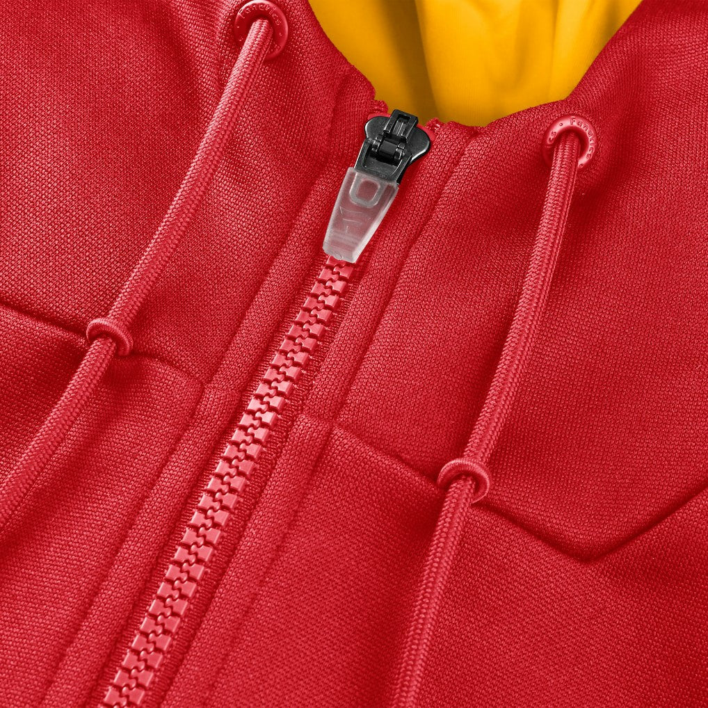 Kansas City Chiefs Checkdown Pass Full-Zip Hoodie - Red Hoodies
