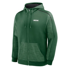 New York Jets Checkdown Pass Full-Zip Hoodie - Green Hoodies