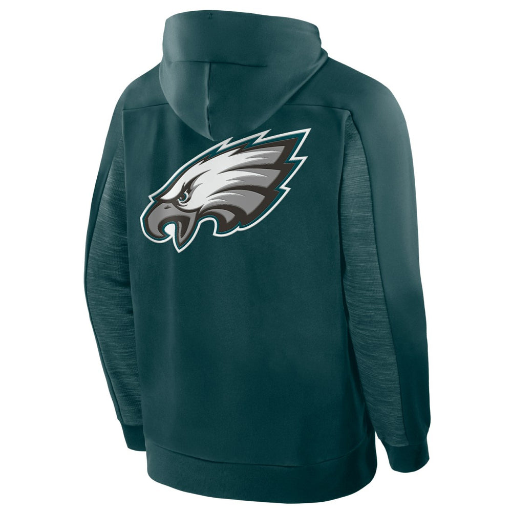Philadelphia Eagles Checkdown Pass Full-Zip Hoodie - Midnight Green Hoodies