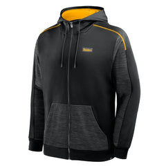 Pittsburgh Steelers Checkdown Pass Full-Zip Hoodie - Black Hoodies