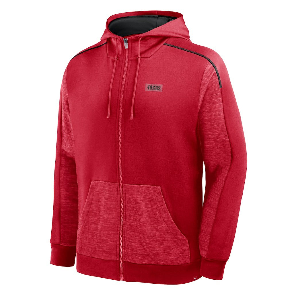 San Francisco 49ers Checkdown Pass Full-Zip Hoodie - Scarlet Hoodies