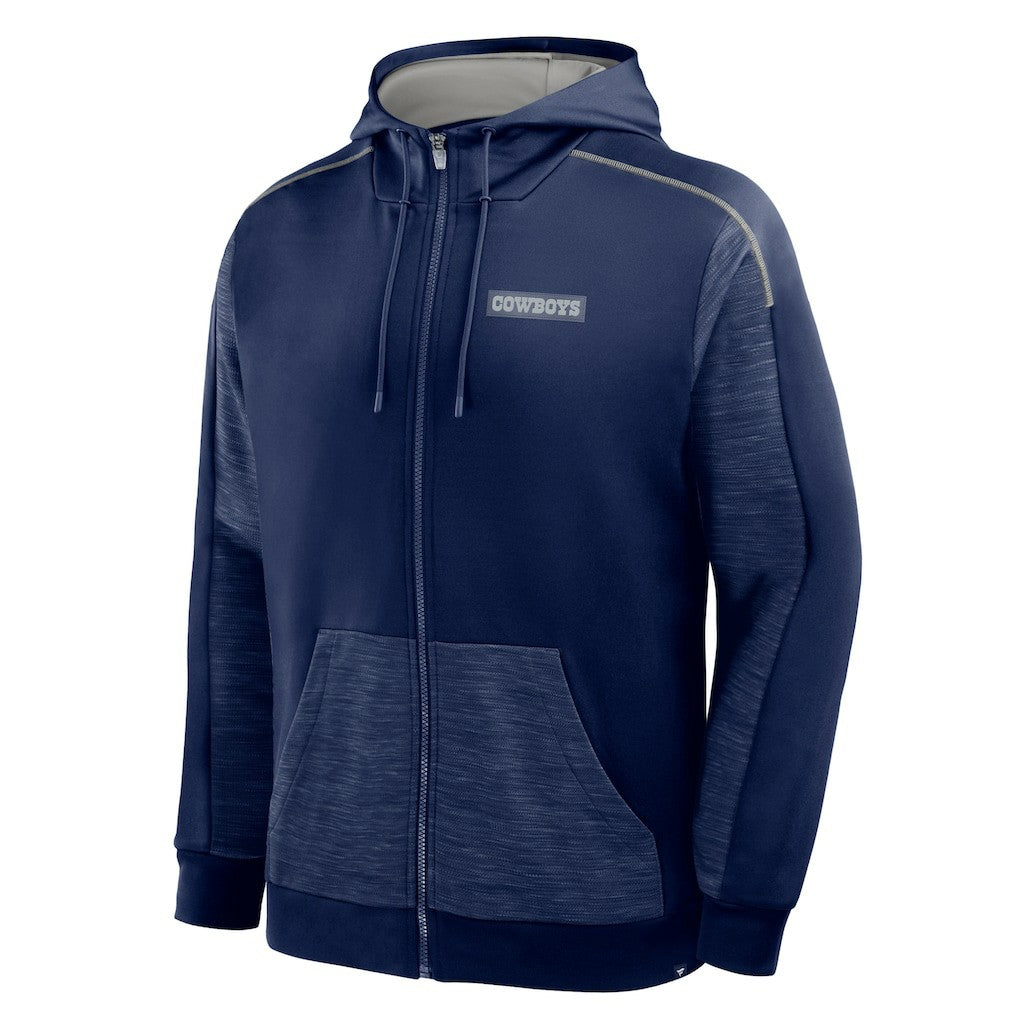 Dallas Cowboys Checkdown Pass Full-Zip Hoodie - Navy Hoodies