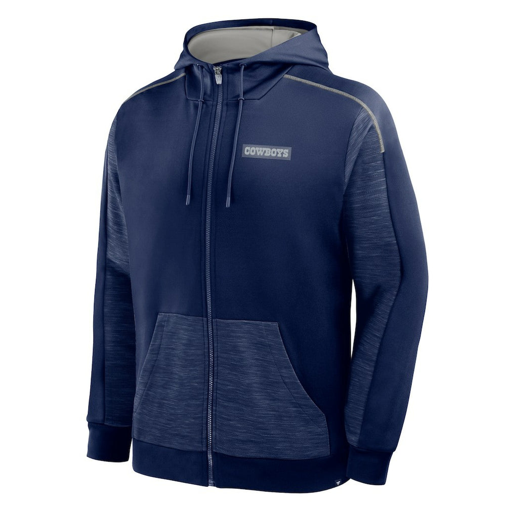 Dallas Cowboys Checkdown Pass Full-Zip Hoodie - Navy Hoodies