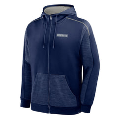 Dallas Cowboys Checkdown Pass Full-Zip Hoodie - Navy Hoodies