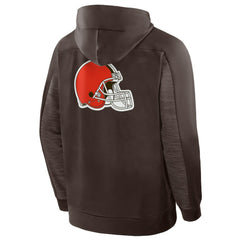 Cleveland Browns Checkdown Pass Full-Zip Hoodie - Brown Hoodies