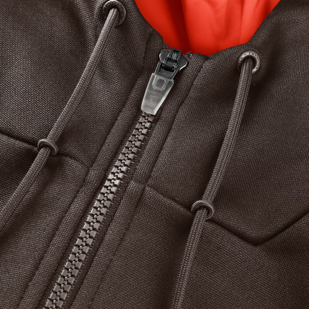 Cleveland Browns Checkdown Pass Full-Zip Hoodie - Brown Hoodies