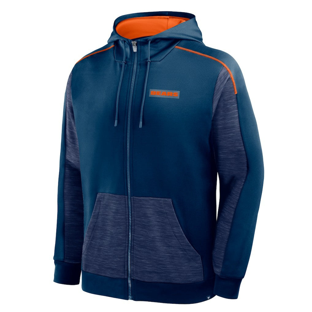 Chicago Bears Checkdown Pass Full-Zip Hoodie - Navy Hoodies