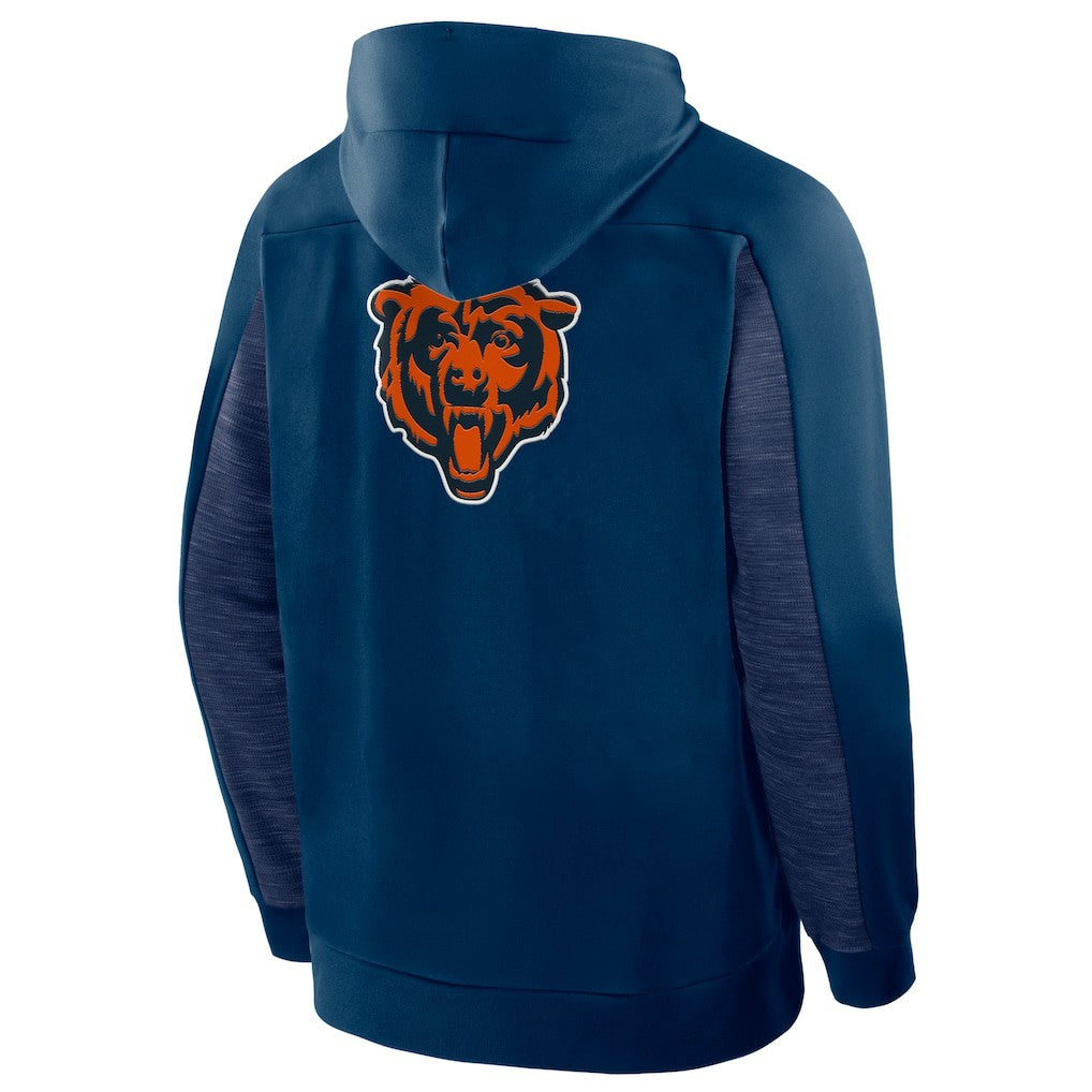 Chicago Bears Checkdown Pass Full-Zip Hoodie - Navy Hoodies