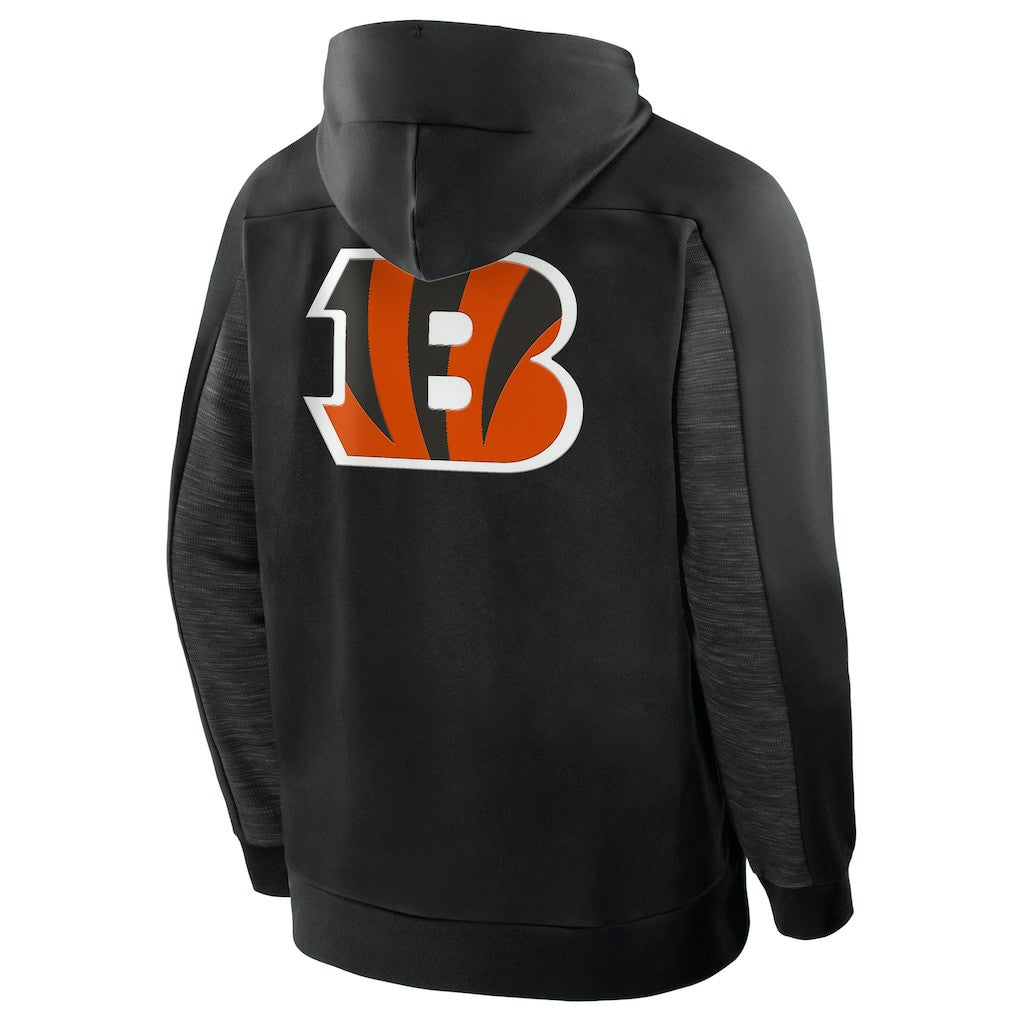 Cincinnati Bengals Checkdown Pass Full-Zip Hoodie - Black Hoodies