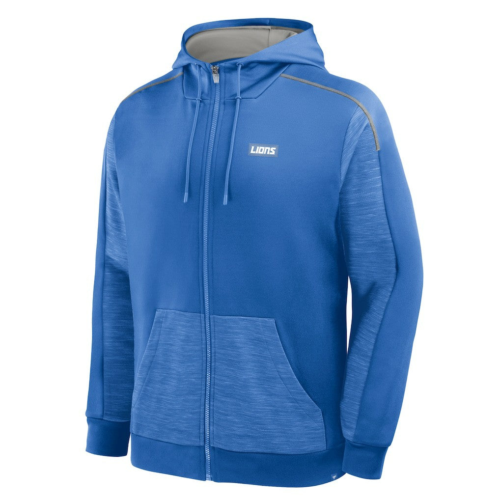 Detroit Lions Checkdown Pass Full-Zip Hoodie - Blue Hoodies