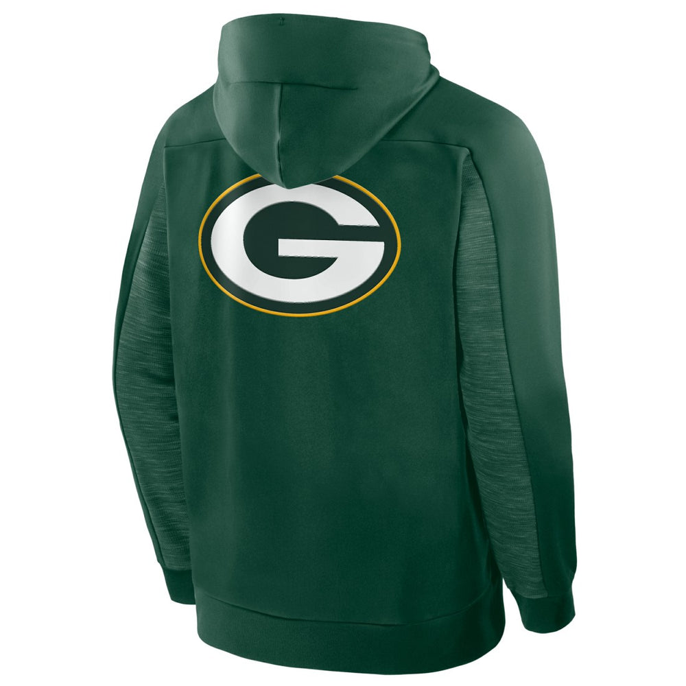 Green Bay Packers Checkdown Pass Full-Zip Hoodie - Green Hoodies
