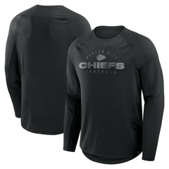 Kansas City Chiefs Coverage Scheme Long Sleeve T-Shirt - Black T-shirts