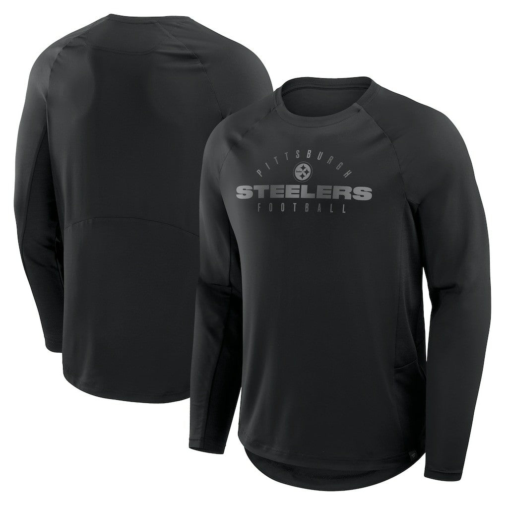 Pittsburgh Steelers Coverage Scheme Long Sleeve T-Shirt - Black T-shirts