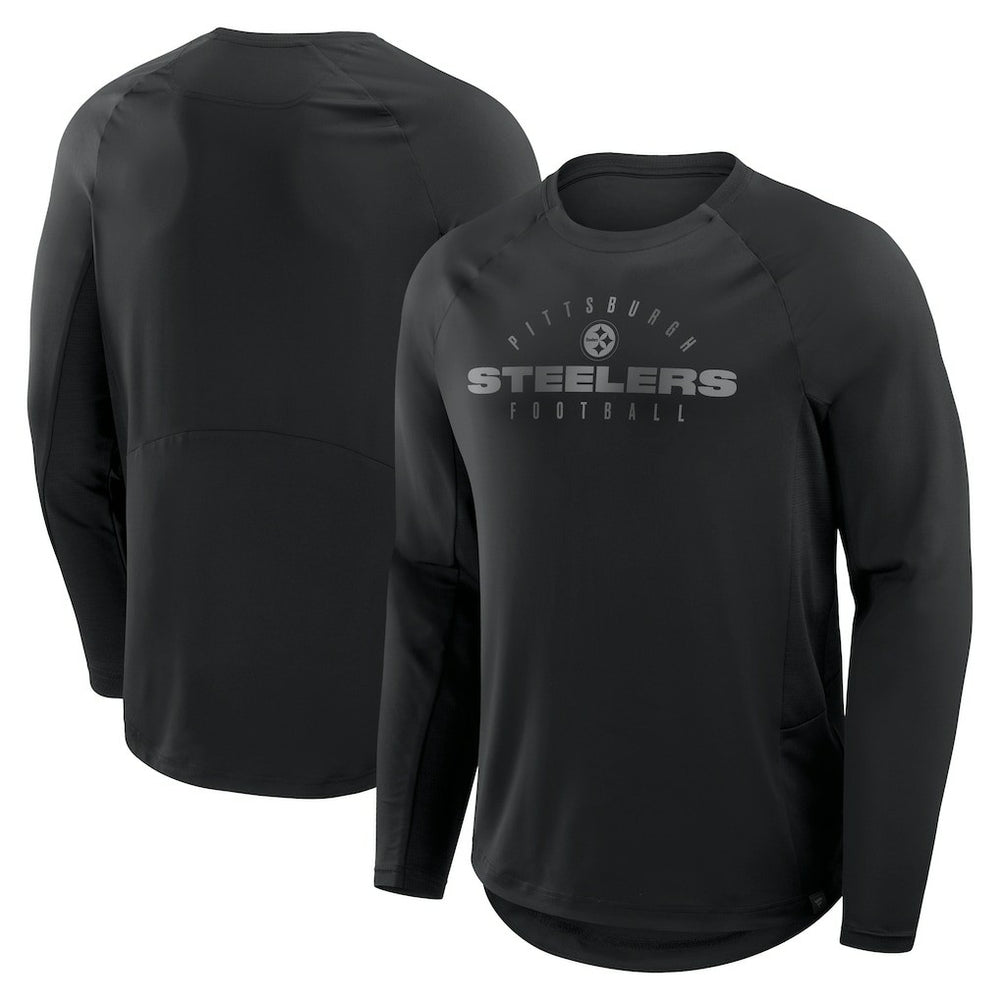 Pittsburgh Steelers Coverage Scheme Long Sleeve T-Shirt - Black T-shirts