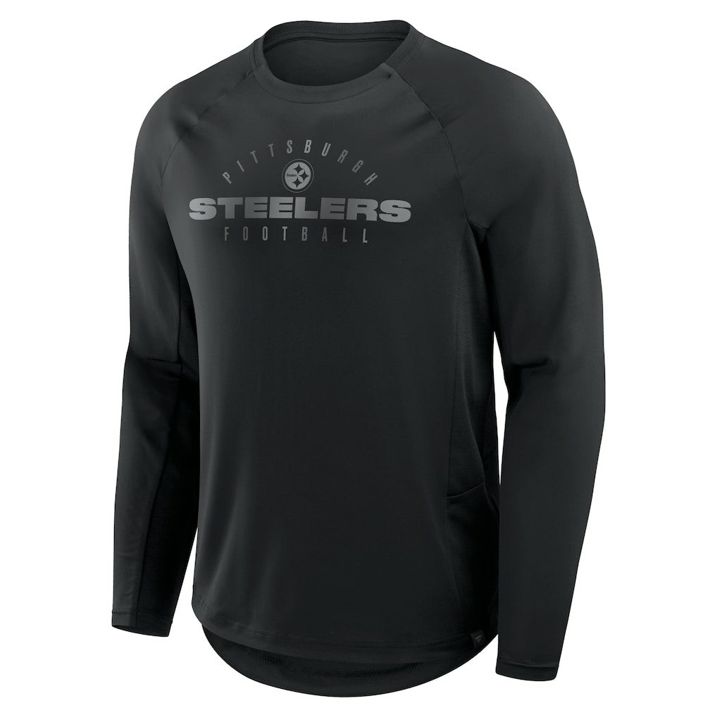 Pittsburgh Steelers Coverage Scheme Long Sleeve T-Shirt - Black T-shirts