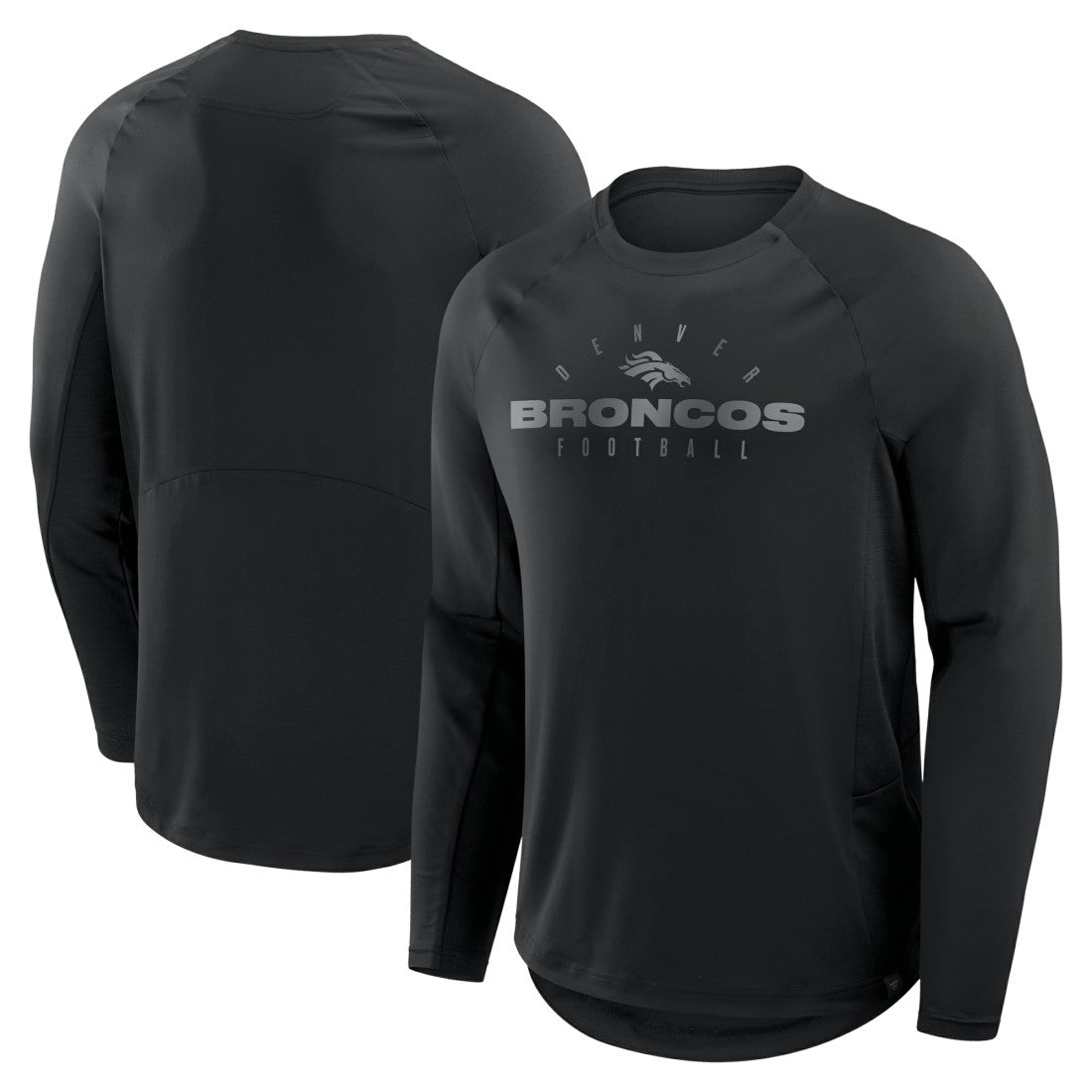 Denver Broncos Coverage Scheme Long Sleeve T-Shirt - Black T-shirts