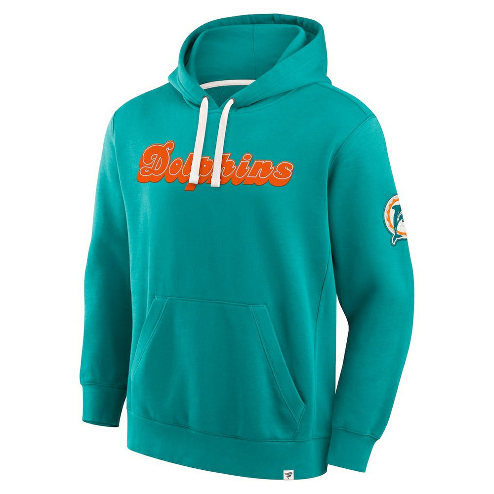 Miami Dolphins New Horizons Heritage Pullover Hoodie - Aqua Hoodies