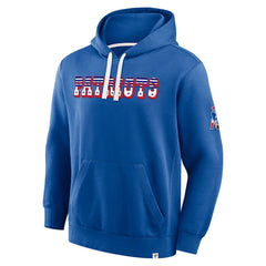 New England Patriots New Horizons Heritage Pullover Hoodie - Royal Hoodies
