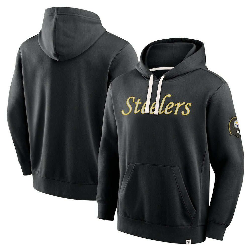 Pittsburgh Steelers New Horizons Heritage Pullover Hoodie - Black Hoodies