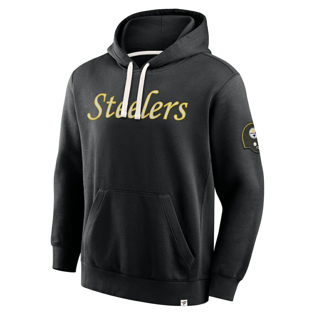 Pittsburgh Steelers New Horizons Heritage Pullover Hoodie - Black Hoodies