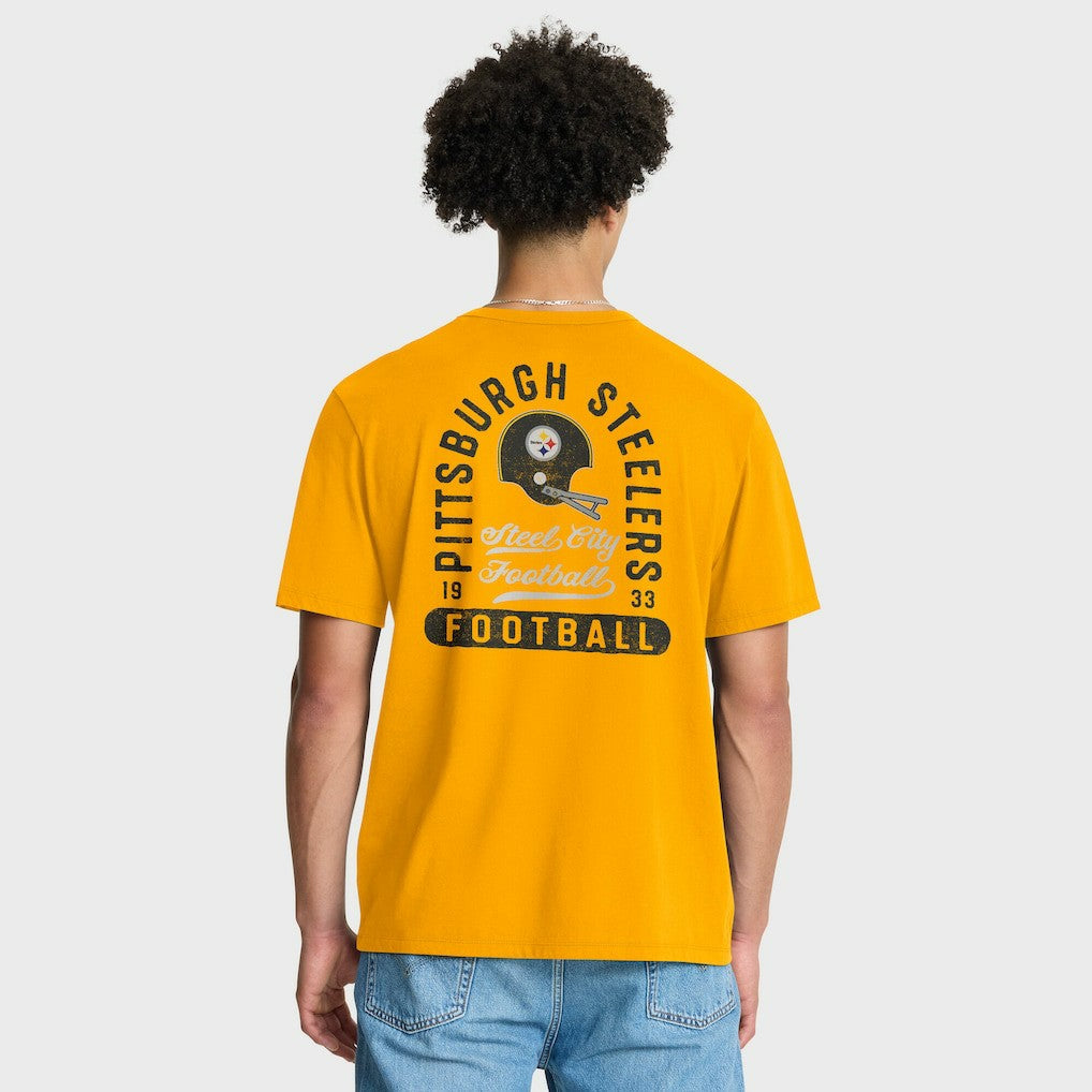 Pittsburgh Steelers Fluid Motion Legacy T-Shirt - Gold T-shirts