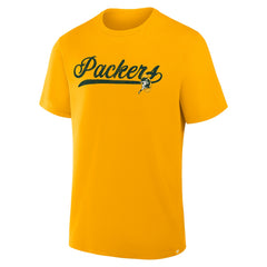 Green Bay Packers Fluid Motion Legacy T-Shirt - Gold T-shirts