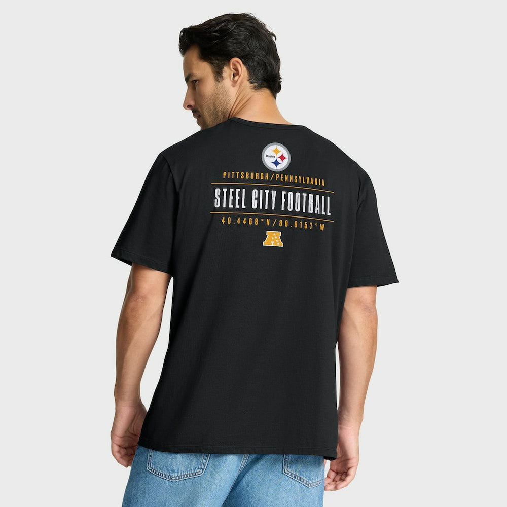 Pittsburgh Steelers Passing Pocket Legacy T-Shirt - Black T-shirts