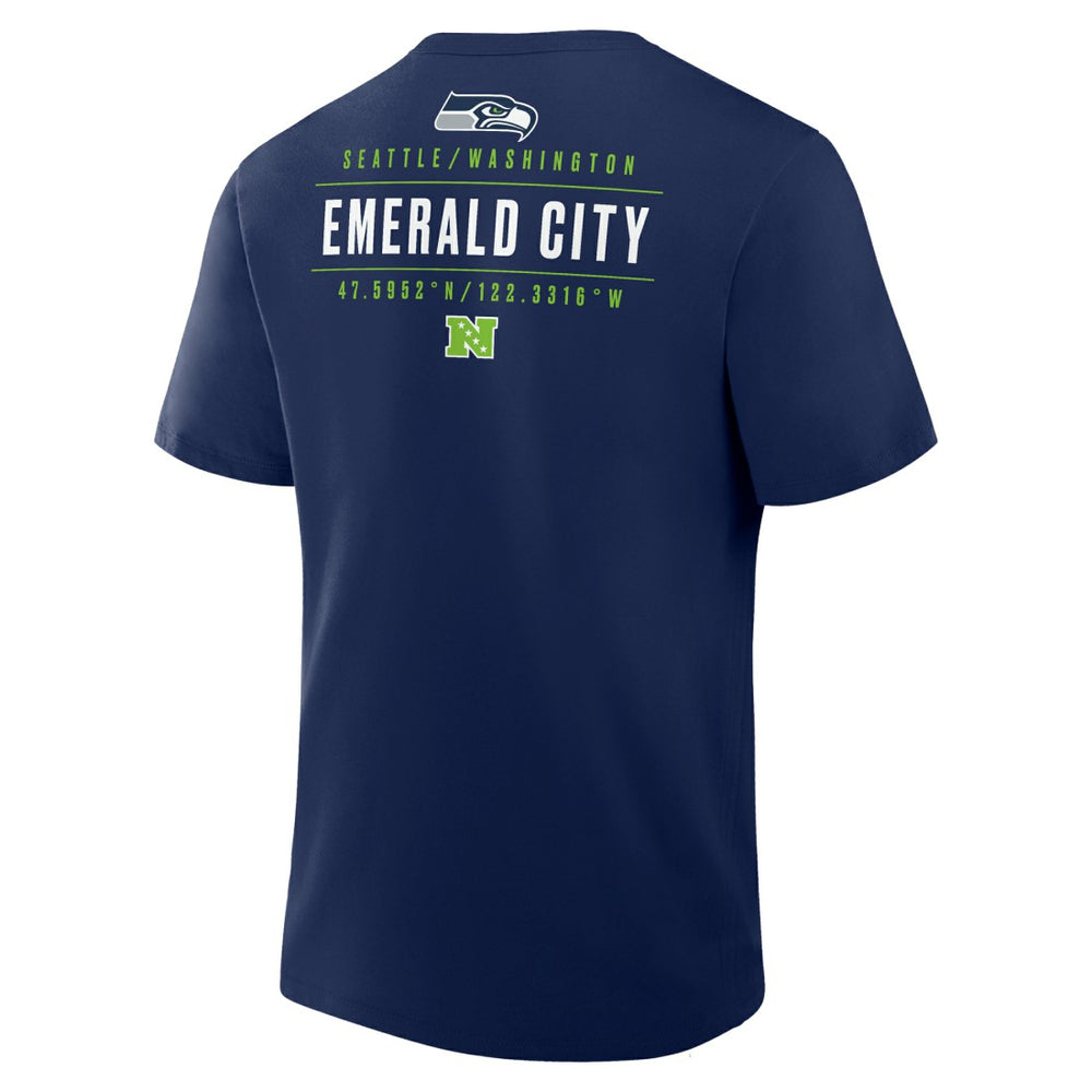 Seattle Seahawks Passing Pocket Legacy T-Shirt - College Navy T-shirts