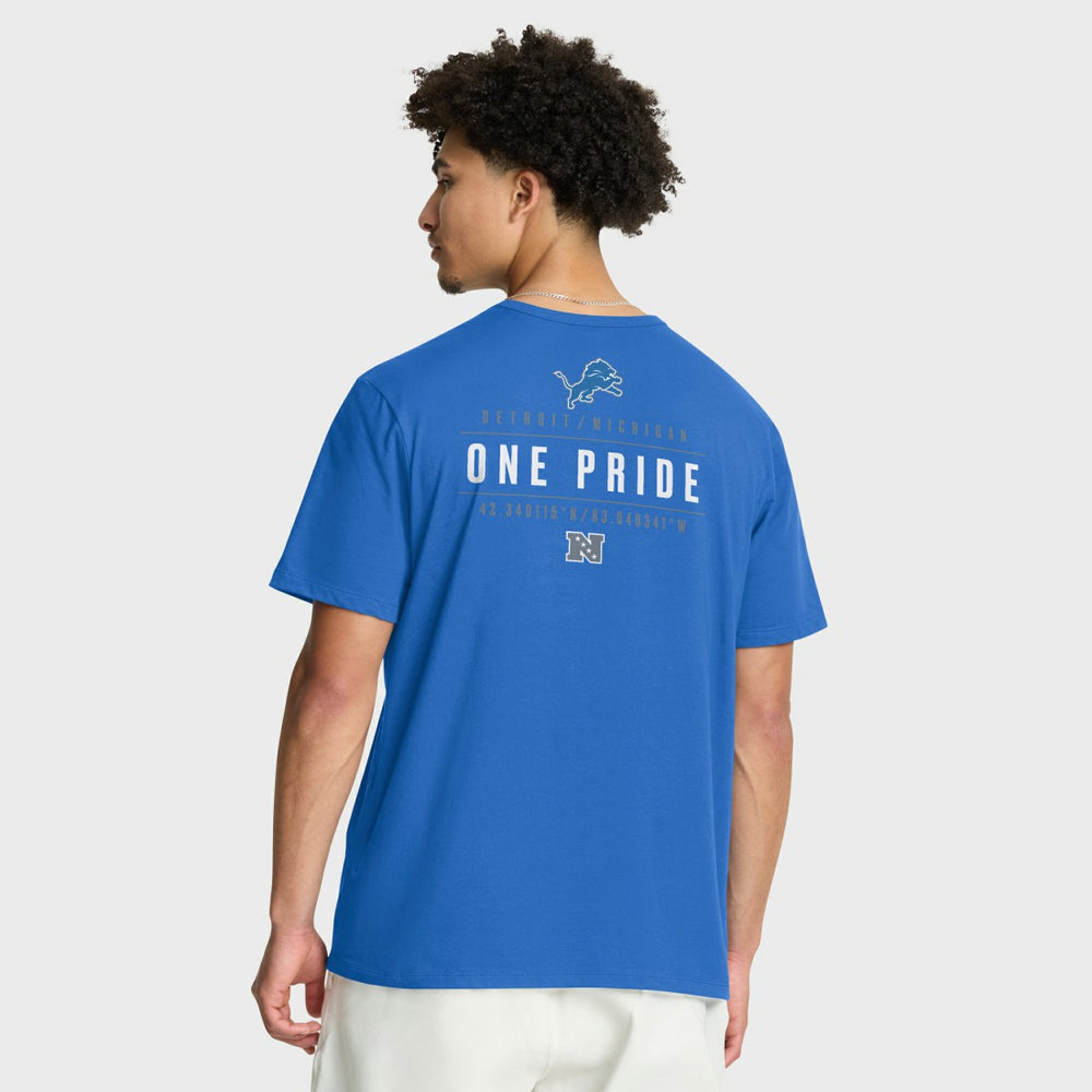 Detroit Lions Passing Pocket Legacy T-Shirt - Blue T-shirts