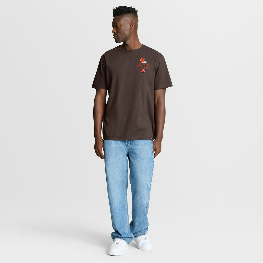 Cleveland Browns Passing Pocket Legacy T-Shirt - Brown T-shirts