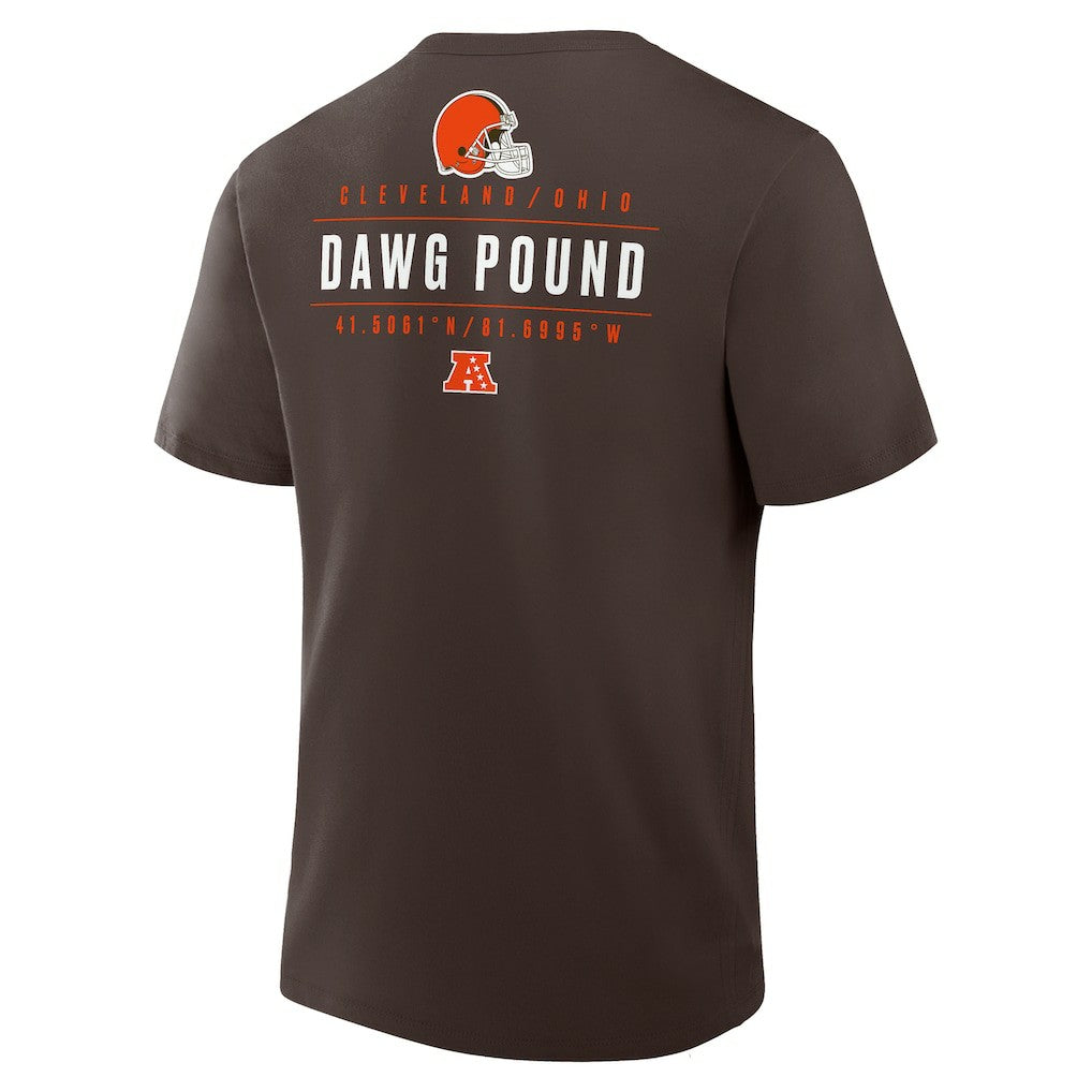 Cleveland Browns Passing Pocket Legacy T-Shirt - Brown T-shirts