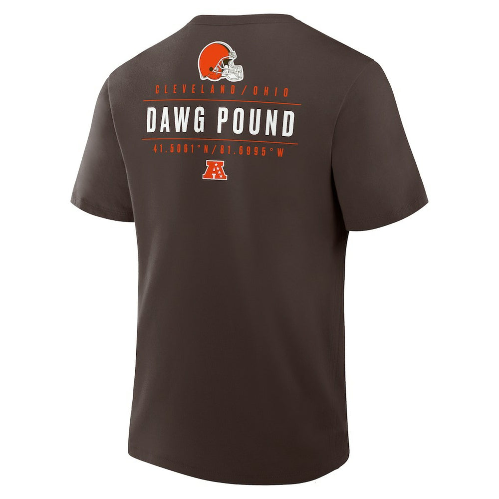 Cleveland Browns Passing Pocket Legacy T-Shirt - Brown T-shirts
